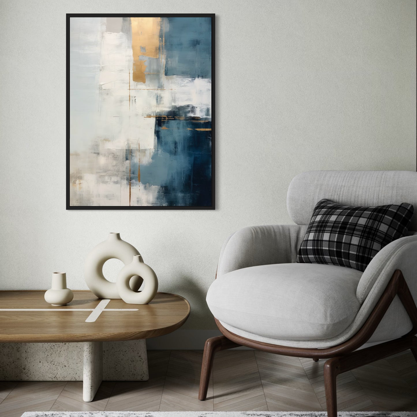 French Velvet Canvas - Golden Current