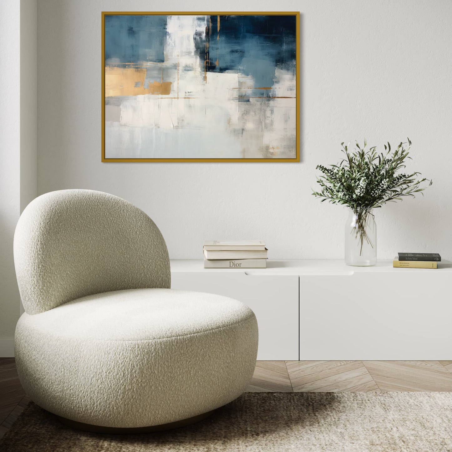 French Velvet Canvas - Golden Current
