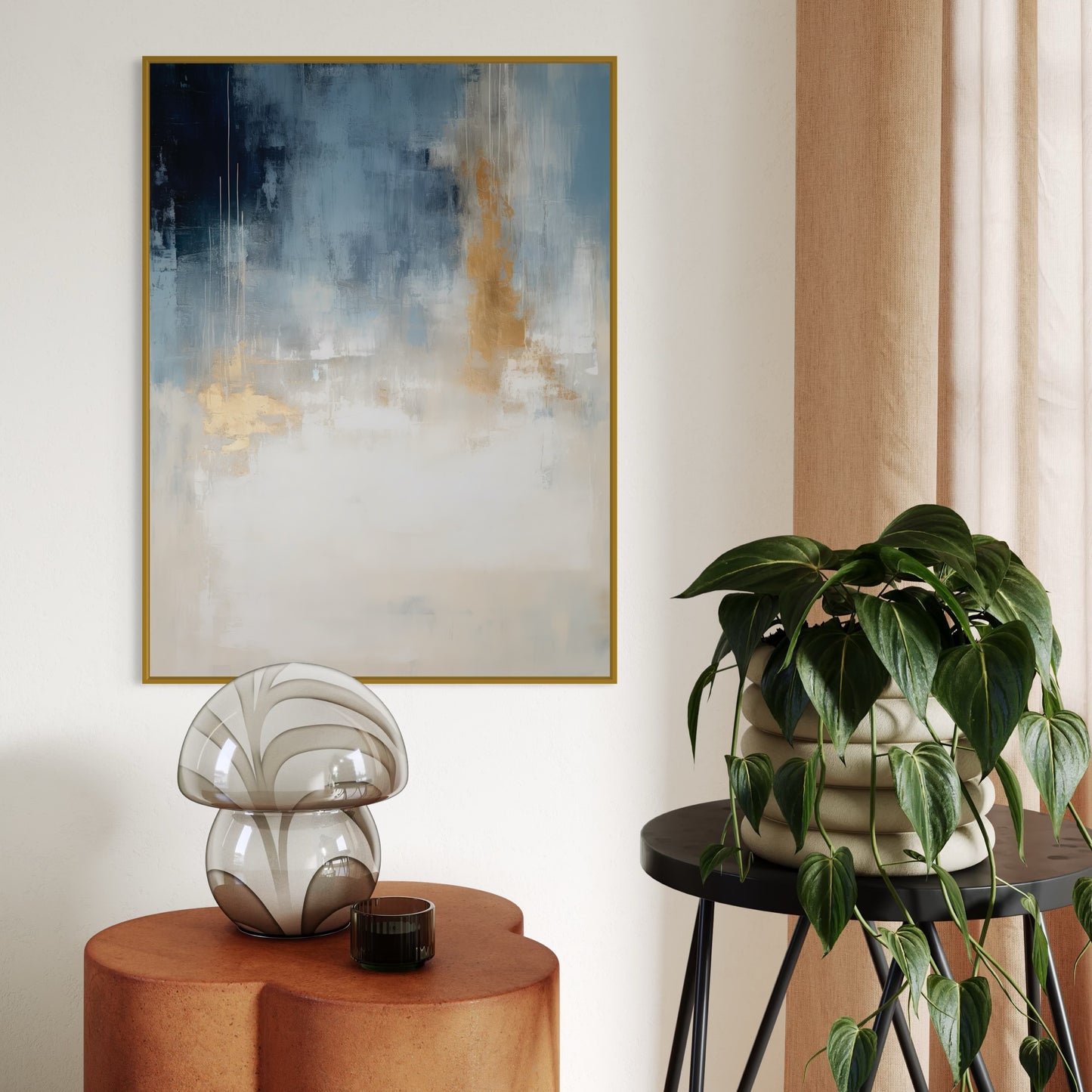 French Velvet Canvas - Midnight Horizon