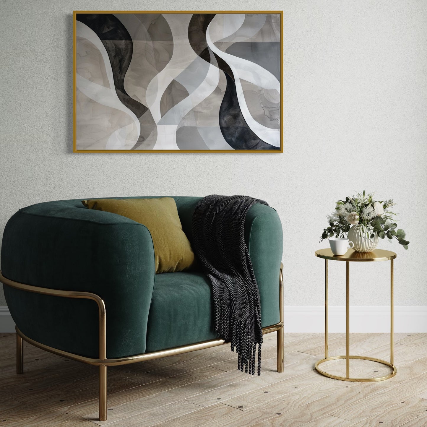 French Velvet Canvas - Clouded Reflections