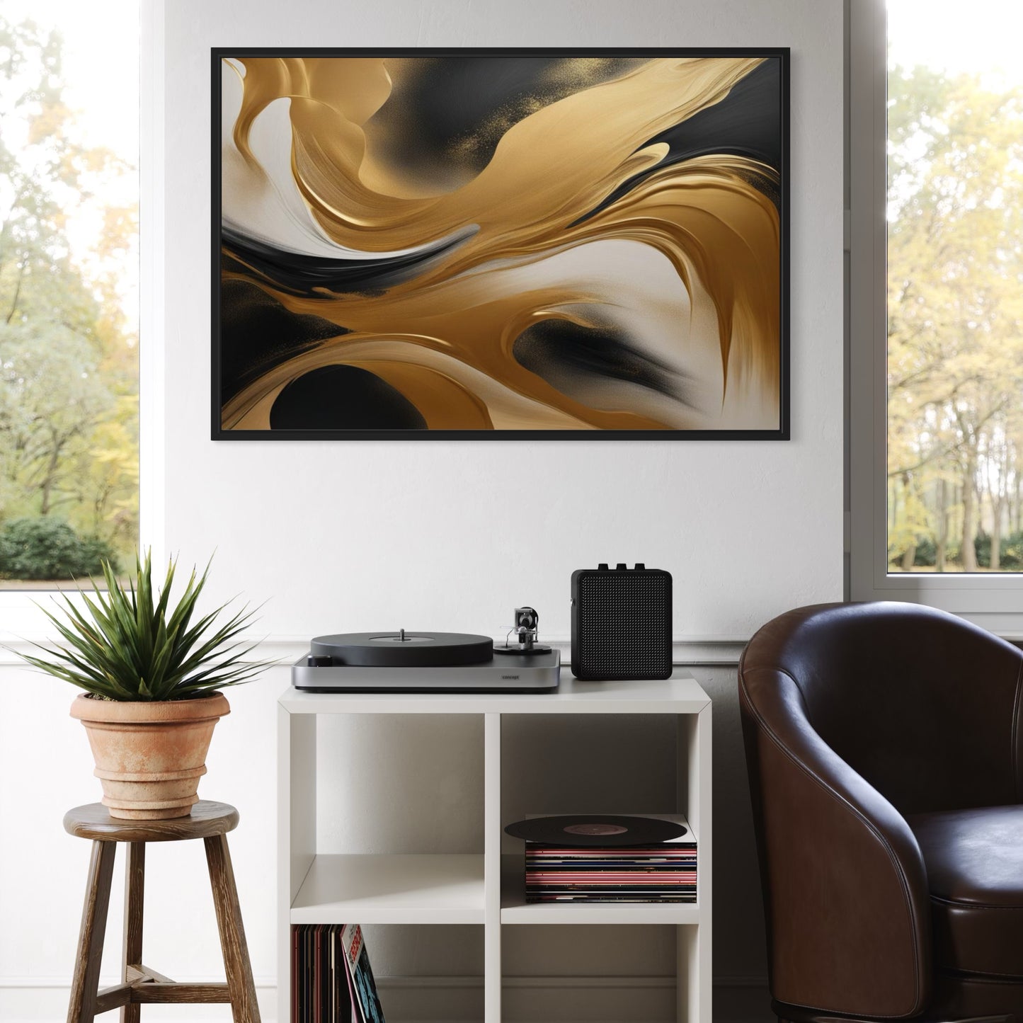 French Velvet Canvas - Golden Silence