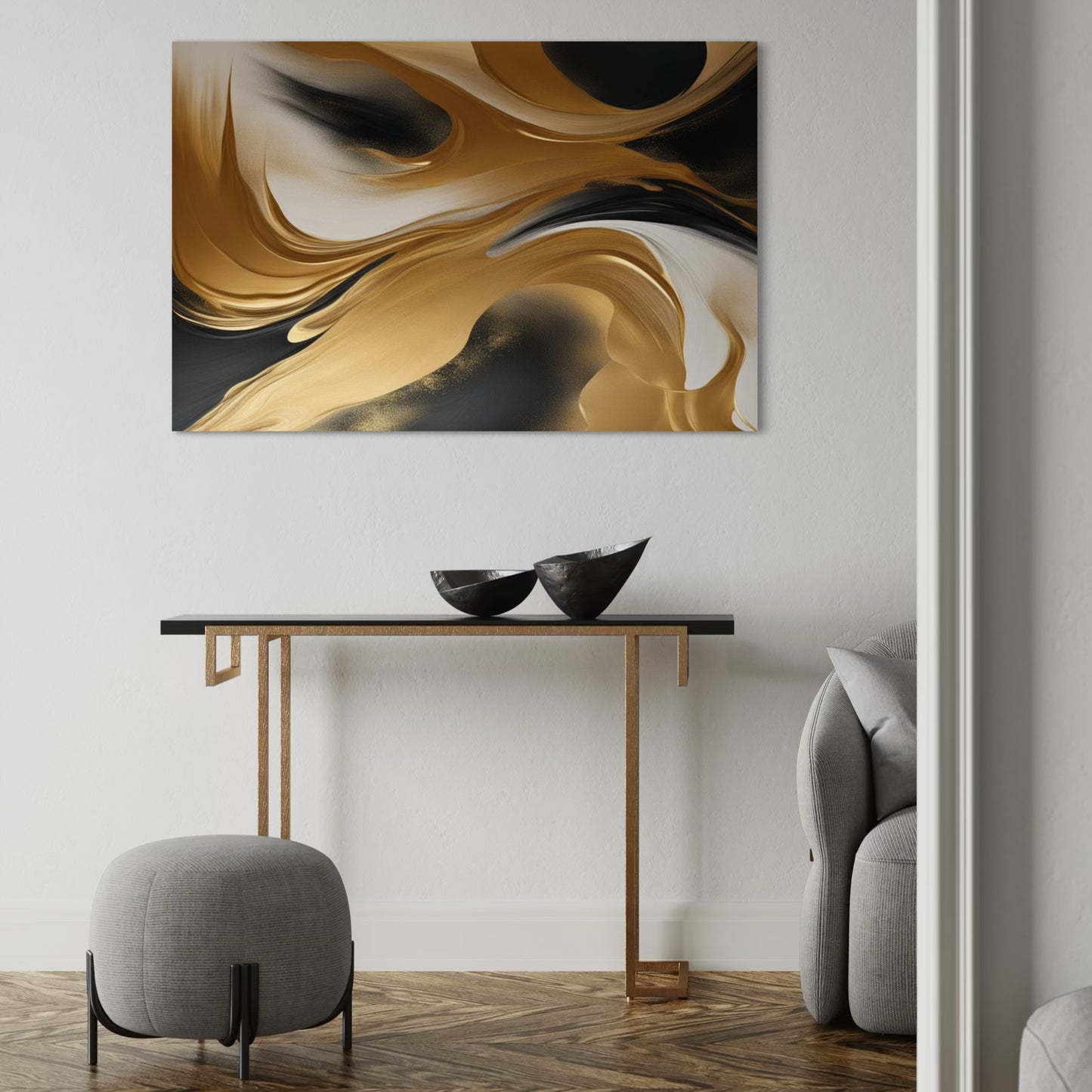 French Velvet Canvas - Golden Silence