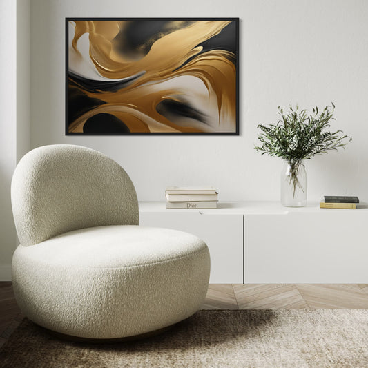 French Velvet Canvas - Golden Silence