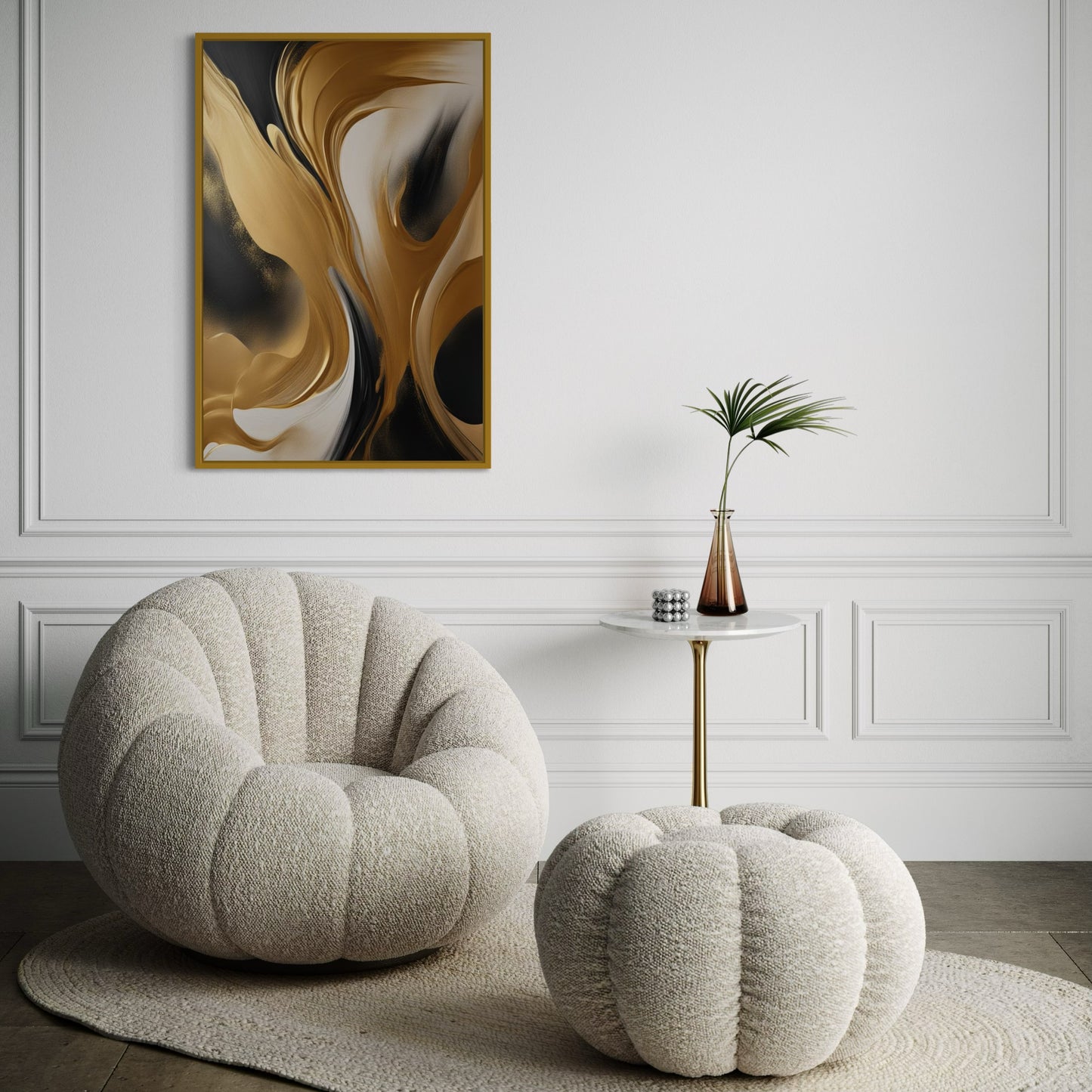 French Velvet Canvas - Golden Silence